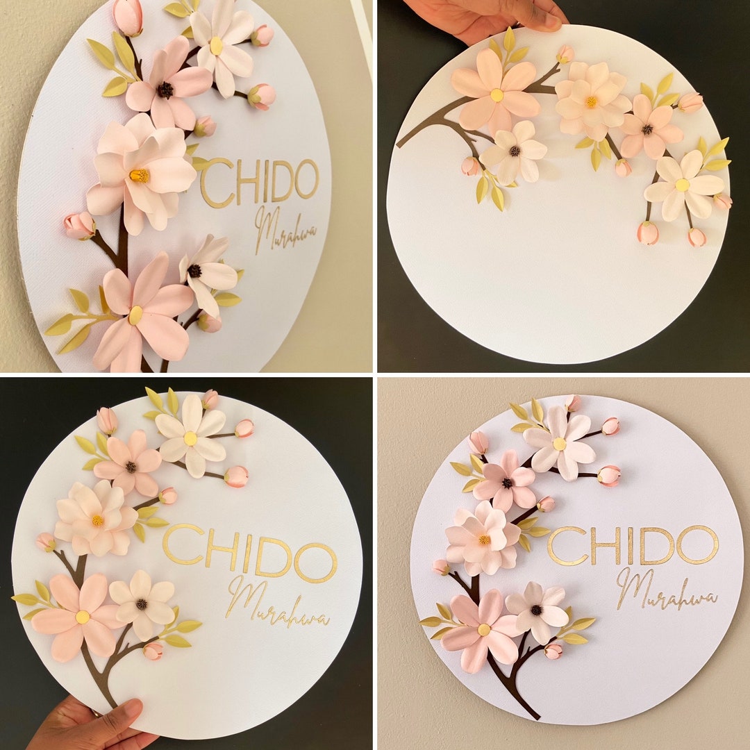 Paper Flower Cherry Blossom Tree Template - DIY Project for Nursery ...