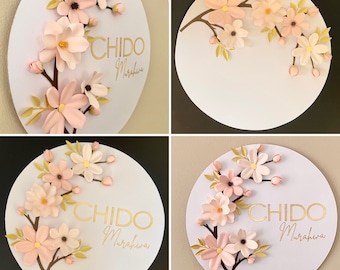Paper Flower Cherry Blossom Tree Template: DIY Nursery Decor (SVG, Studio3)