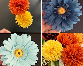 Papierblume Gänseblümchen Vorlage: DIY Pom Pom Blumen, SVG, PDF (Digital Download)