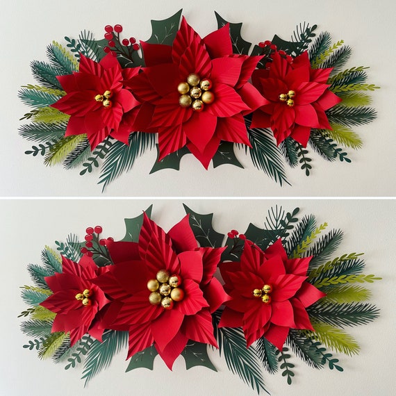 Modello di stella di Natale di fiori di carta Decorazioni per - Etsy Italia