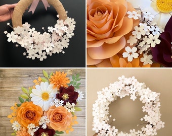 Cherry Blossom Paper Flower Template: DIY Wreath SVG (Digital Download)