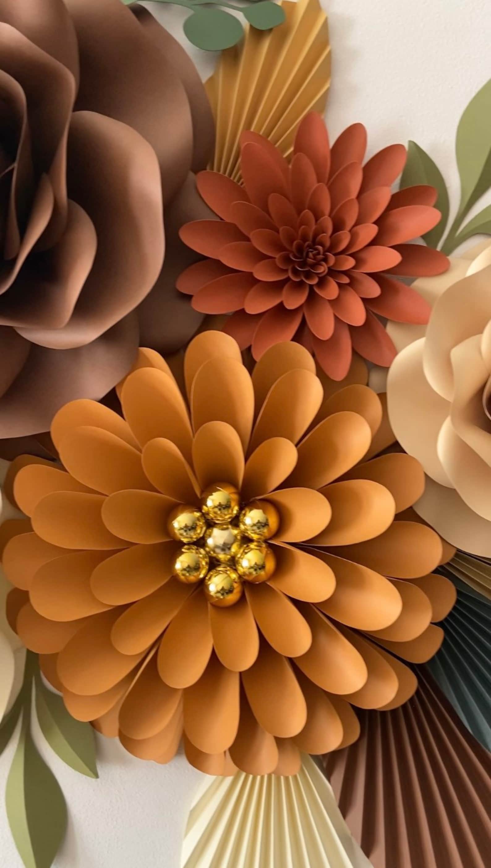 Paper Flower Template Wall Paper Flowers for Events and - Etsy