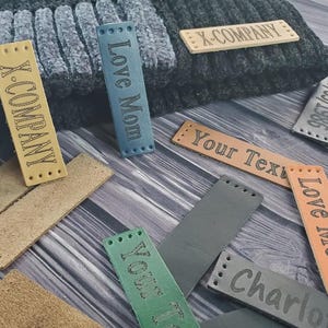 Laser Engraved Personalized Leather Patch: Custom Name Tag