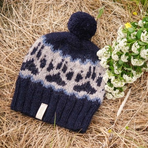Bear paws hat knitting pattern, knitting pattern, pdf file