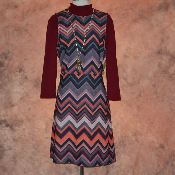 80s Pinafore Dress NWT Women's Vintage Faux separa el vestido de una pieza Casual Retro Work Wear Office Business Dress XL