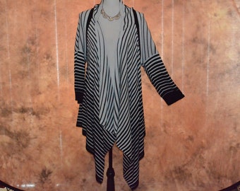 GREY 22 SWEATER CARDIGAN Jacket Open Front Long Sleeve Womens Pockets SOFT S M L