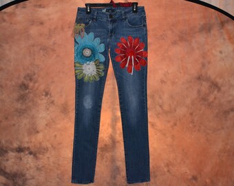 custom patched jeans
