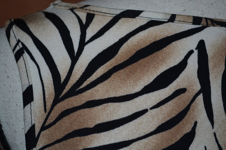 Vintage Peter Nygard Tiger Print Ruffle Skirt Dress Slinky Snug Fit Casual Dressy Dress Brown and Black Dance Club Party Dress