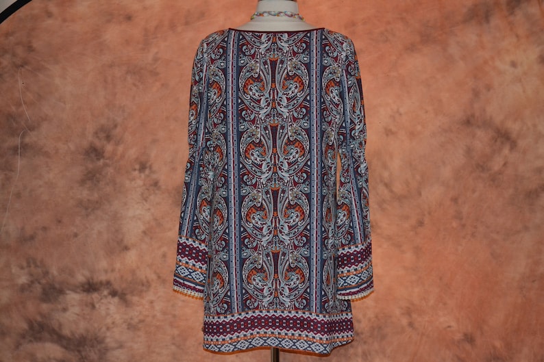 Gypsy Dress Women/'s Vintage Hippie Dress Bell Sleeves Swing Skirt Boho 60s Style