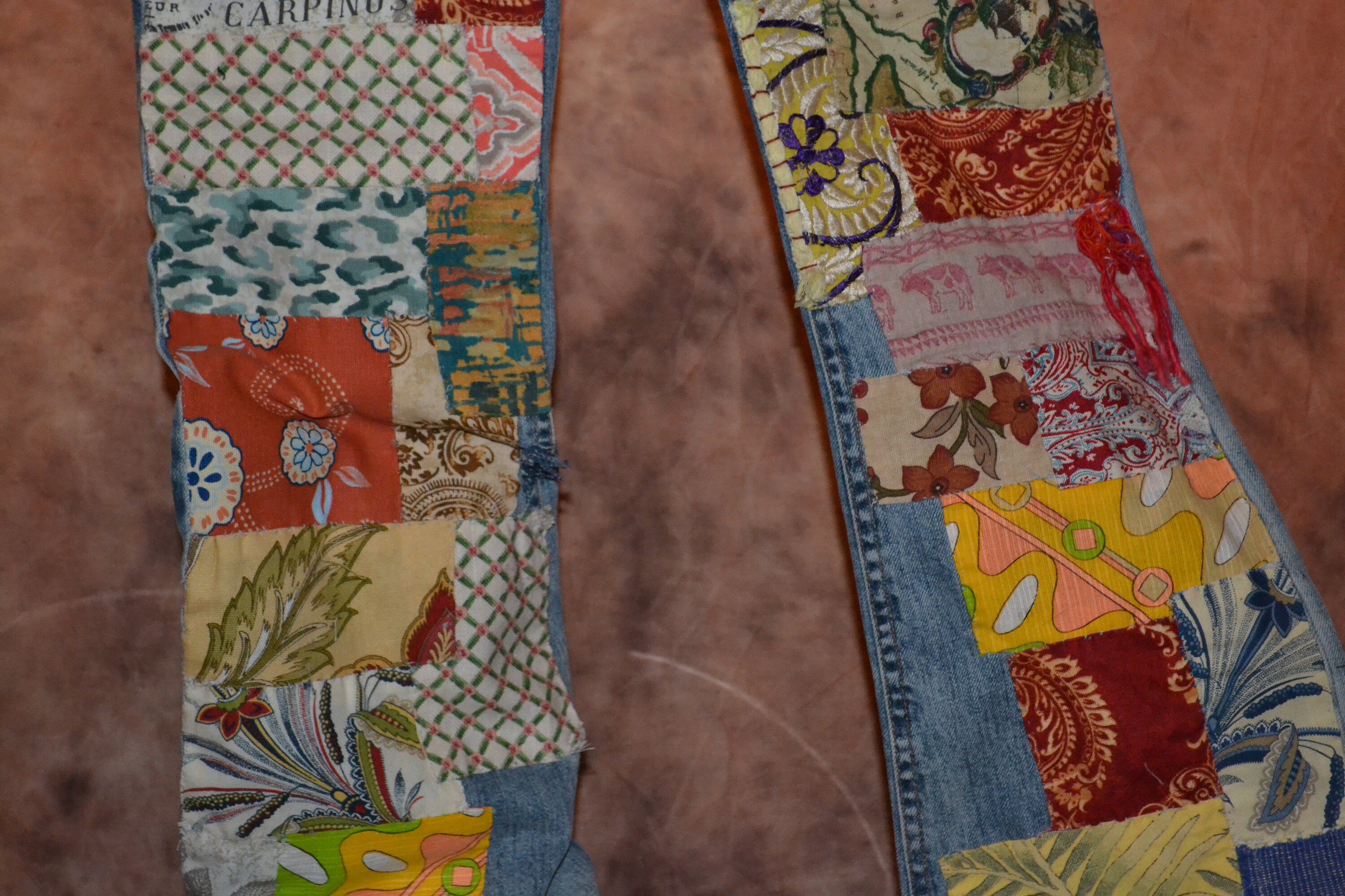 Patchwork Jeans Hand Stitched Women's Tall Jeans with Etsy