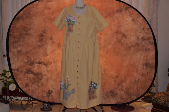 Plus Size Buttery Yellow Denim Dress Womens Hand P