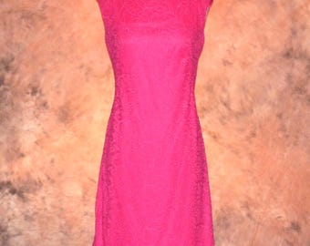 Pink Lace Shift Dress - Etsy Pink Lace Shift Dress - Etsy