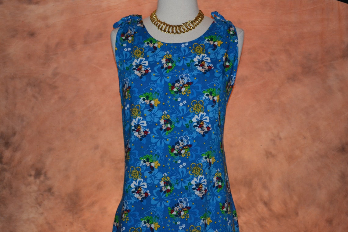 Blue Hawaiian Disney Dress Women's Mickey Mouse & Minnie | Etsy