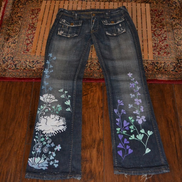 Painted Jeans - Etsy