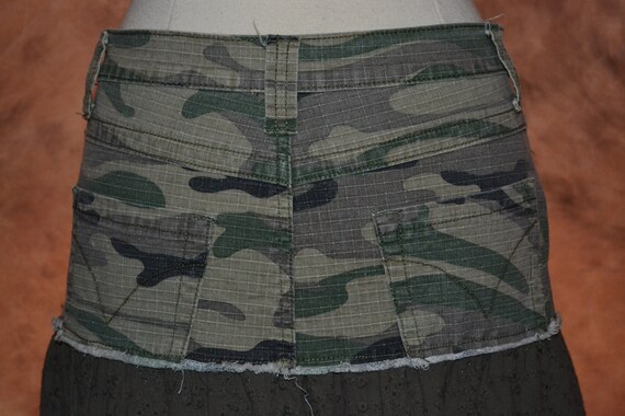 Camo Denim Skirt Women's Khaki Army 