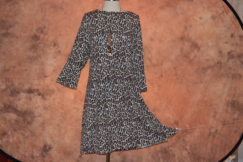 Tommy Bahama XL Women/'s Leopard Print Dress Fine Quality Gorgeous Pattern Heavy Winter Dress Plus Size