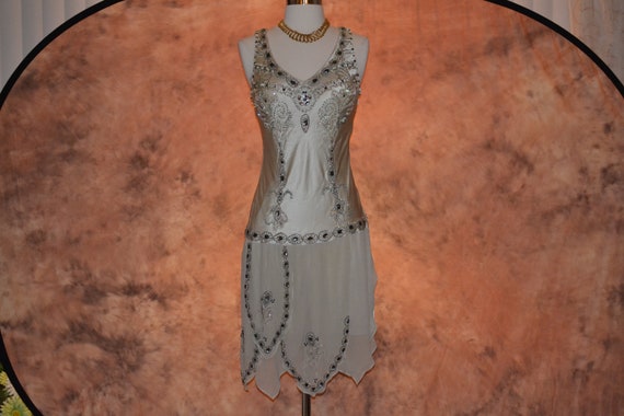Vintage Sue Wong Silk Cocktail Party Pure Silk Dre