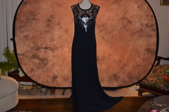express blue sequin dress