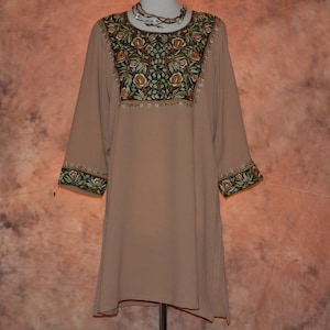 Bohemian Tapestry Long Tunic Women&#39;s Unique Bohemian Vintage Embellished Chiffon Feather Long Blouse Flowing Oversized