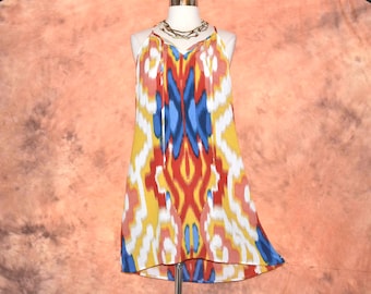 Sundress Women's Colorful Crepe Casual Summer Short Dress Halter Top