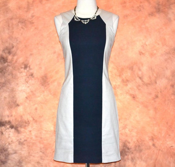 DKNY Career Dress Women's Tailored Day Dress Navy Blue and Beige Women's  Party Dresses Size 0 - XS - Etsy