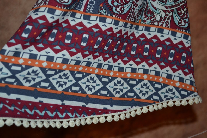 Gypsy Dress Women/'s Vintage Hippie Dress Bell Sleeves Swing Skirt Boho 60s Style