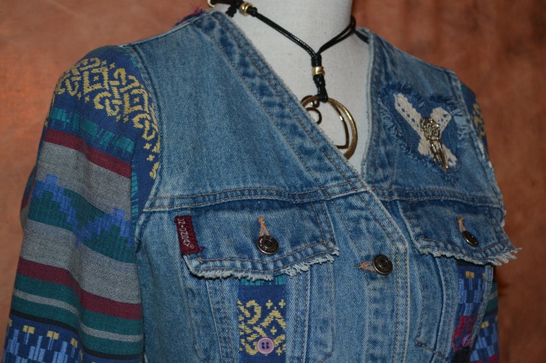 Handmade Denim Jacket Women's Custom OOAK Unique Jean Etsy