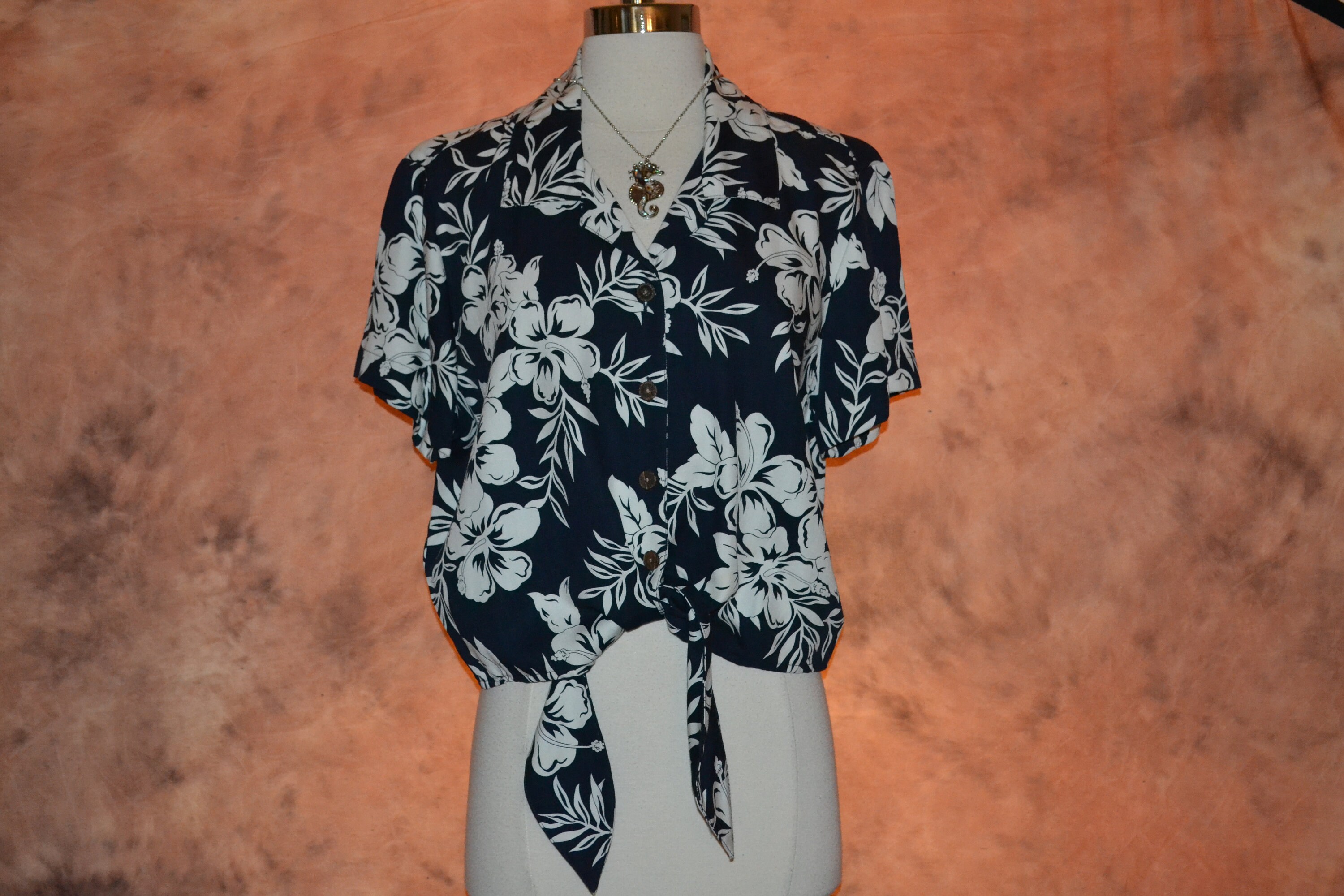 Corbata recortada Frente Mujer Caribe Azul - España