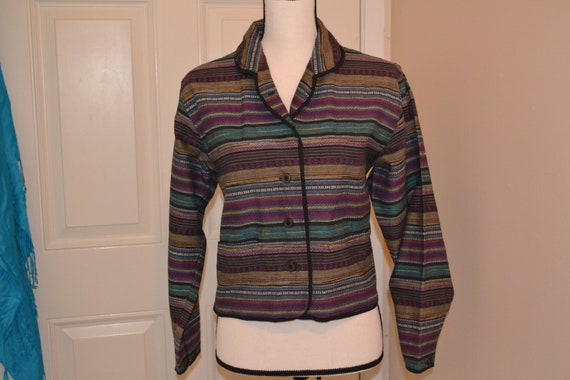Vintage 90er Jahre Damen L L Bean Jacke Sudwestlichen Druck Etsy