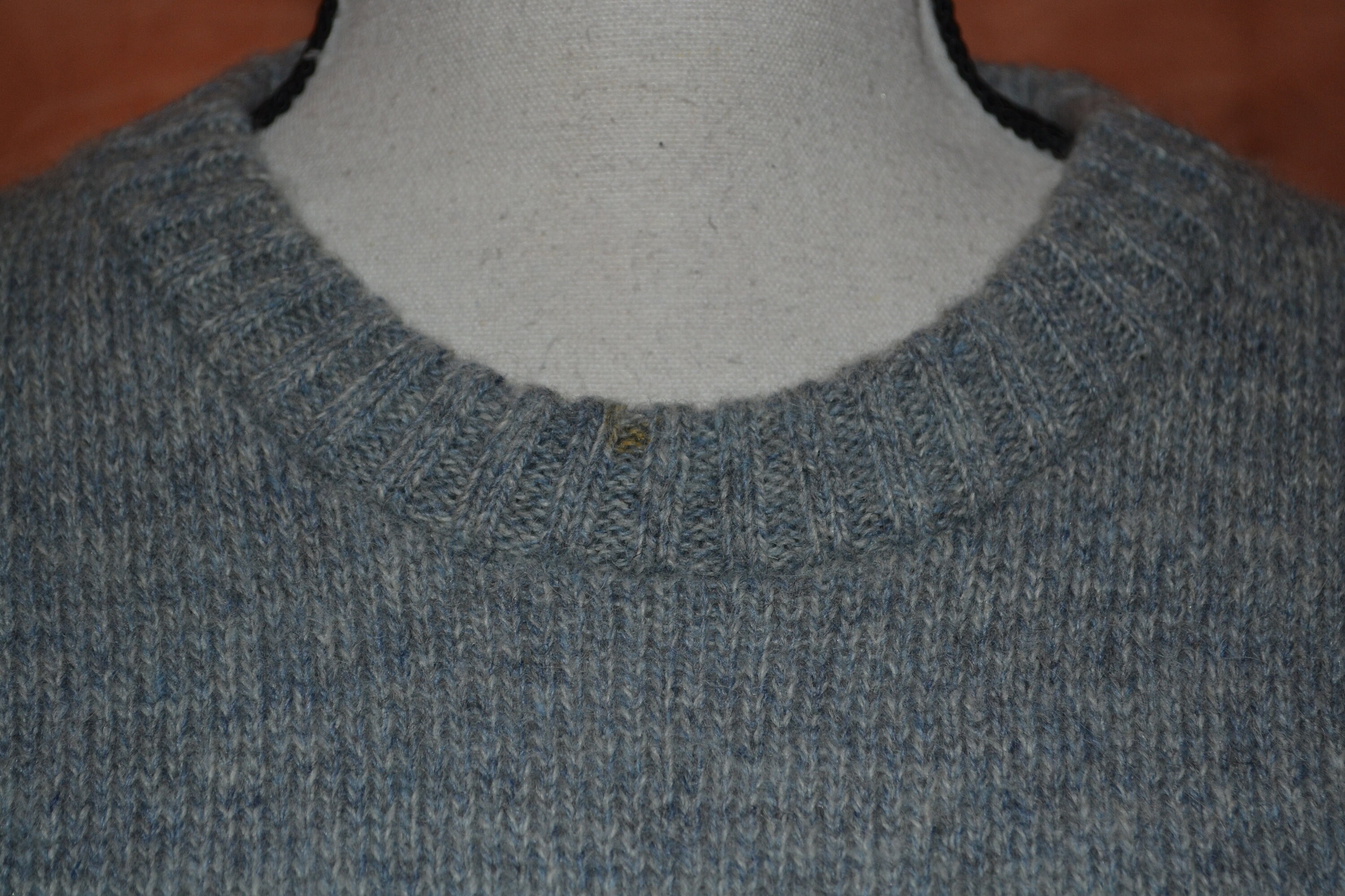 Vintage Hand Knit Wool Sweater Women's Gray Marbled Heavy - Etsy