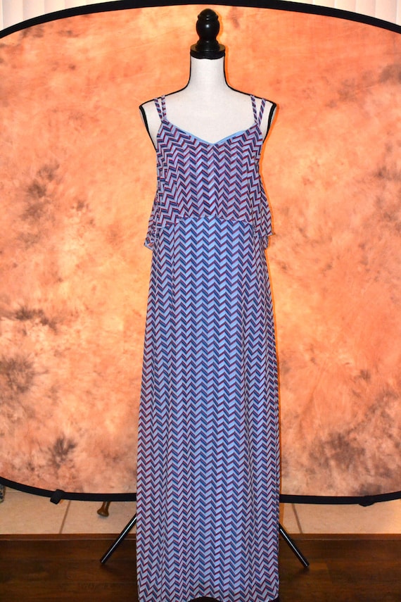 chiffon chevron dress Pakistani designer Dress made in soft georgette chiffon fabric, in chevron print