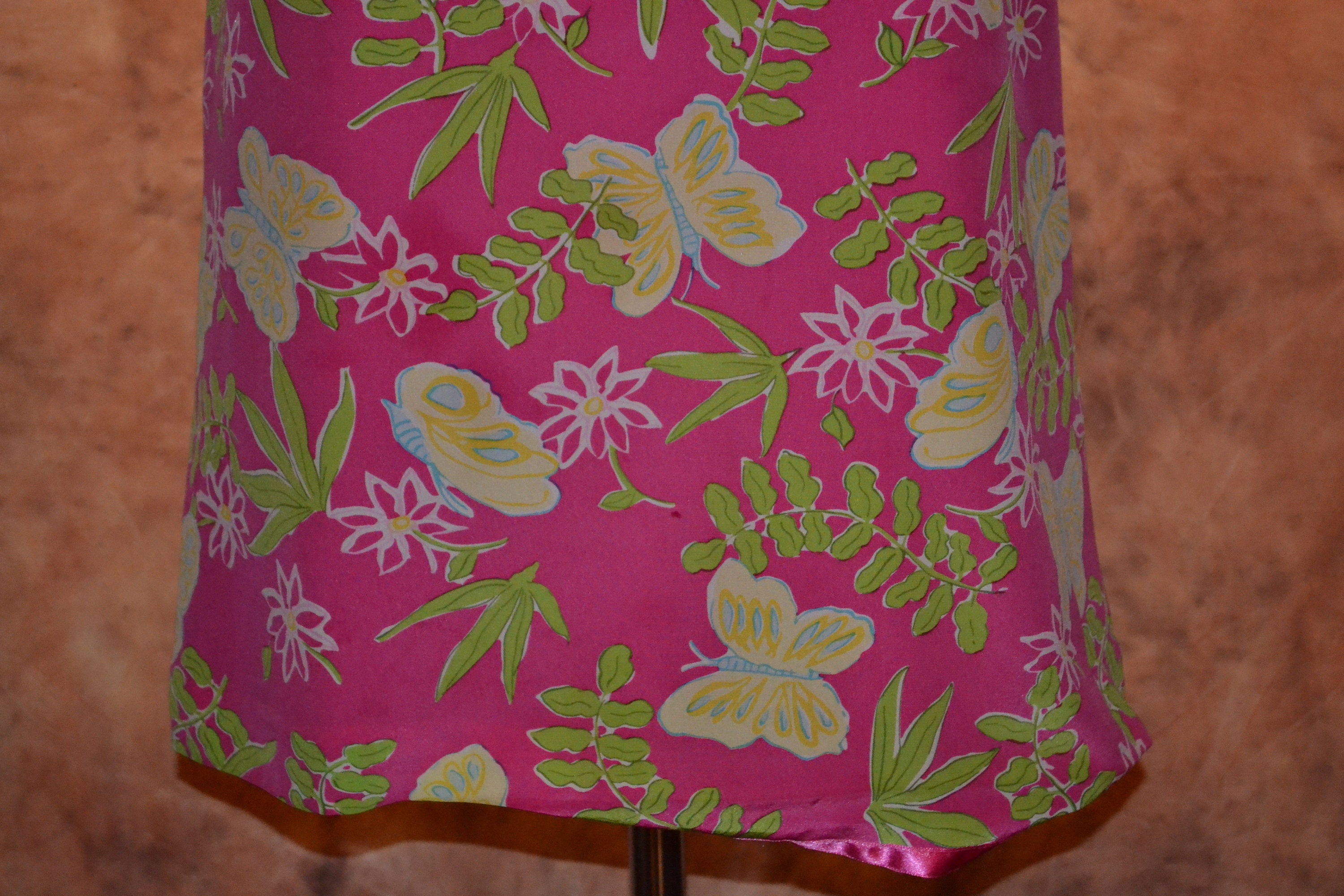 Coldwater Creek Silk Vintage Day Dress Summer Pink Butterflies | Etsy