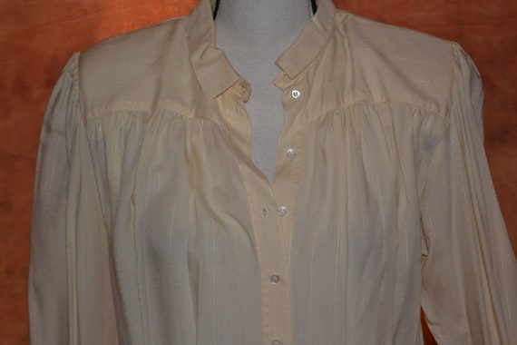 80s Liz Claiborne Blouse Women's Buttery Yellow De