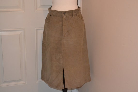 tan corduroy skirt