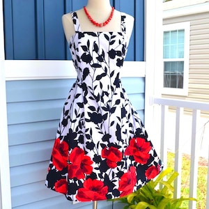 tea length casual dresses Wedding-Guest Midi Party Dress with Short Sleeves– PromGirl main image 1