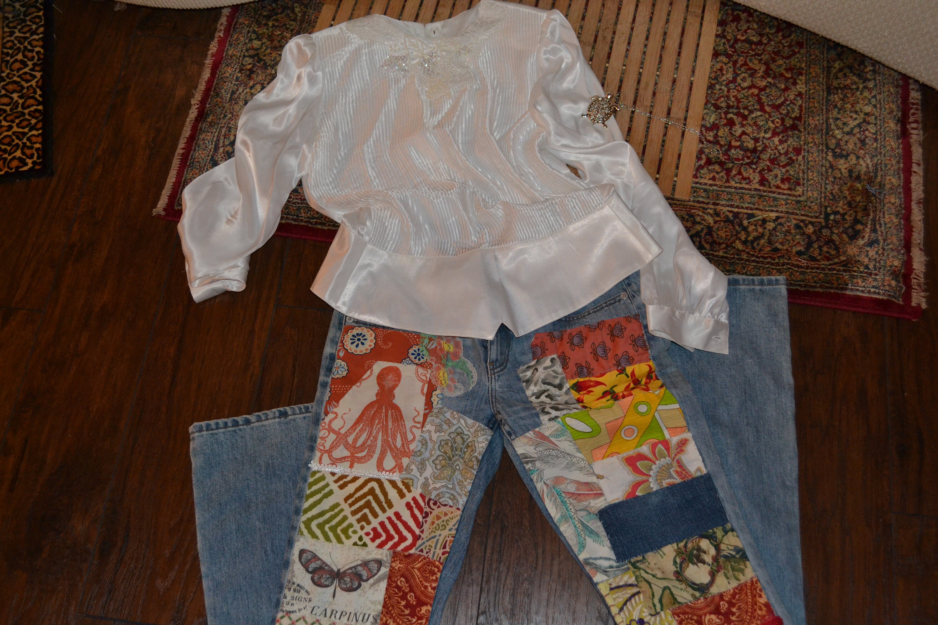 Patchwork Jeans Hand Stitched Women's Tall Jeans with Etsy