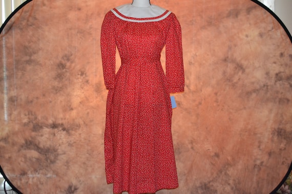 Vintage Red Gunne Sax Dress Pioneer Homemakers Pet
