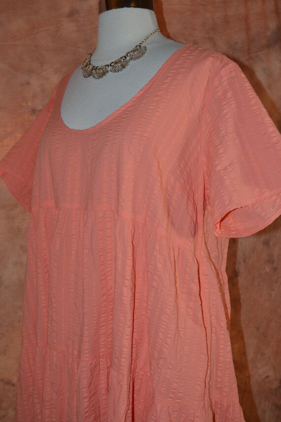 Cotton Retro Babydoll Dress Tiered Ruffle Women's Cre… Gem