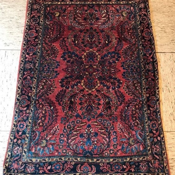 Antique so-called American Sarough carpet 1.45x0.97