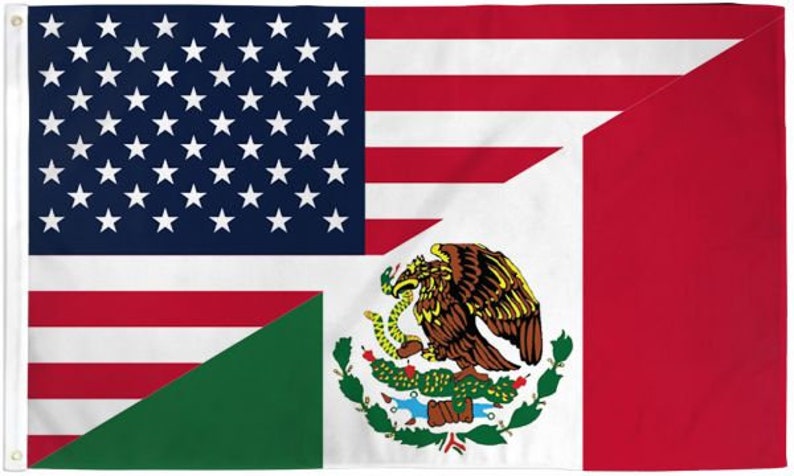 USA/Mexico Combination Flag 3x5ft Poly Mexican Pride Brown image 3