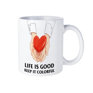 Heart  Mug - White 11oz Template