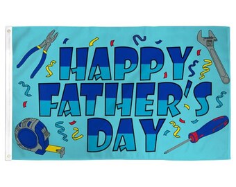 Happy Fathers Day Flag 3x5ft Poly Celebration Best Dad  Dia del Padre