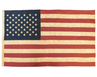 vintage USA Oxford Brodé USA Flag 3X5 FT Les stars américaines se démarquent