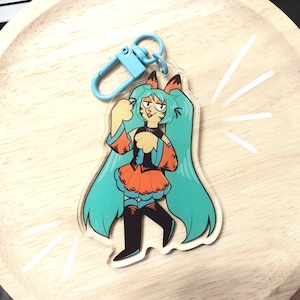 GarfMiku / Portachiavi in acrilico / 2,5 POLLICI