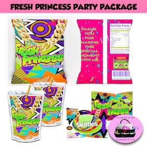Fresh Princess Chip Bag | Capri Sun Label | Candy | Party Favor | Printable | Custom Favors | DIY Customizable Decor | Any Theme