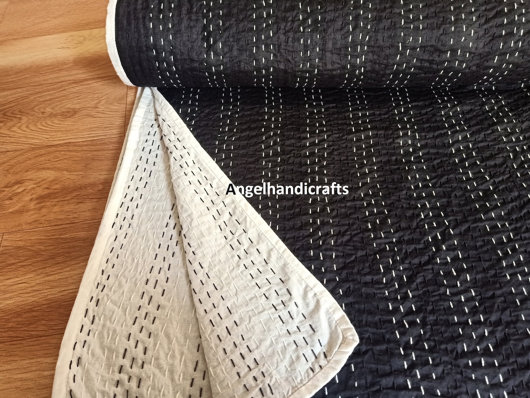 Cambodian Handwoven Throw - Dark Bottom Border
