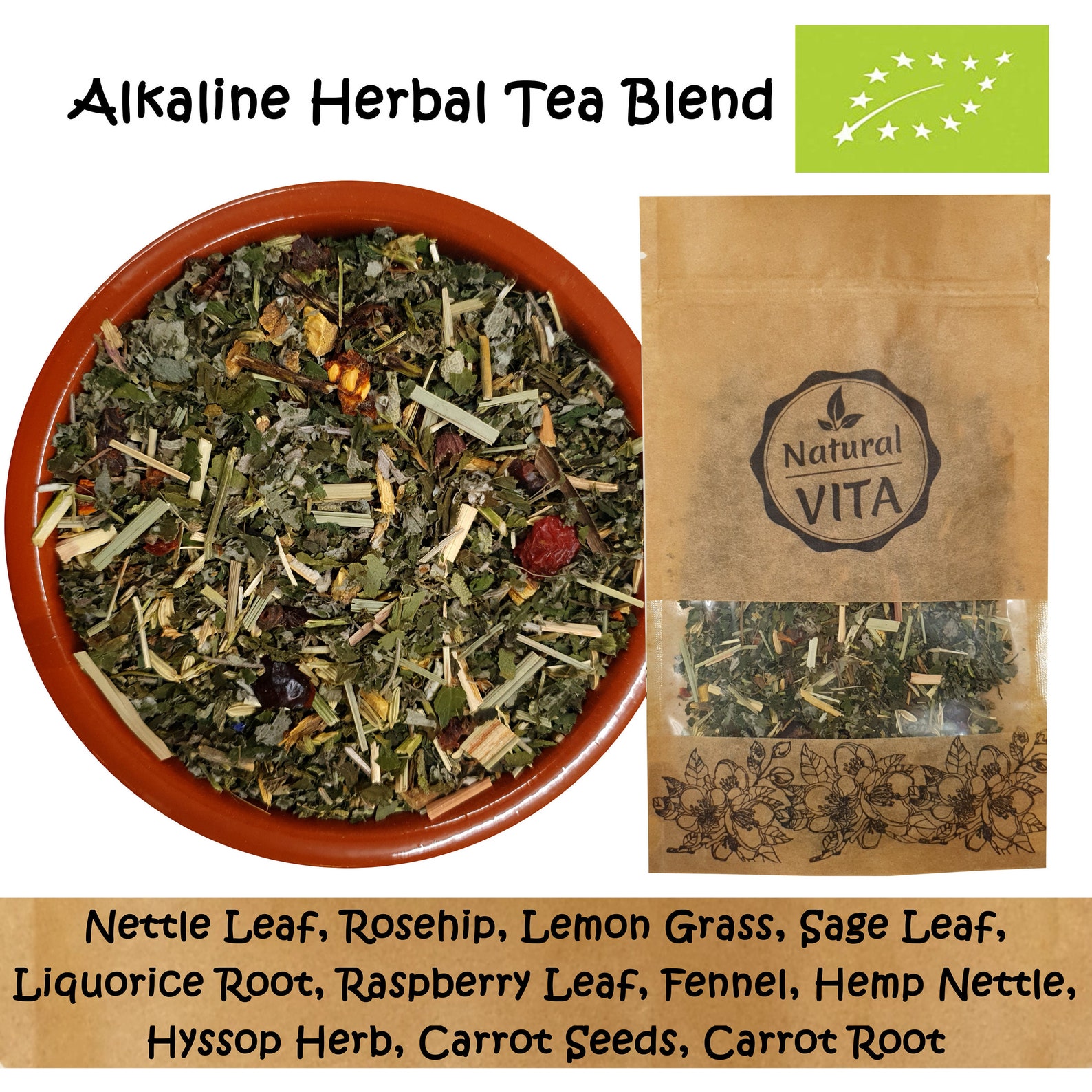 ALKALINE PREMIUM 100 Organic Herbal Blend Dried Herbs Loose Etsy
