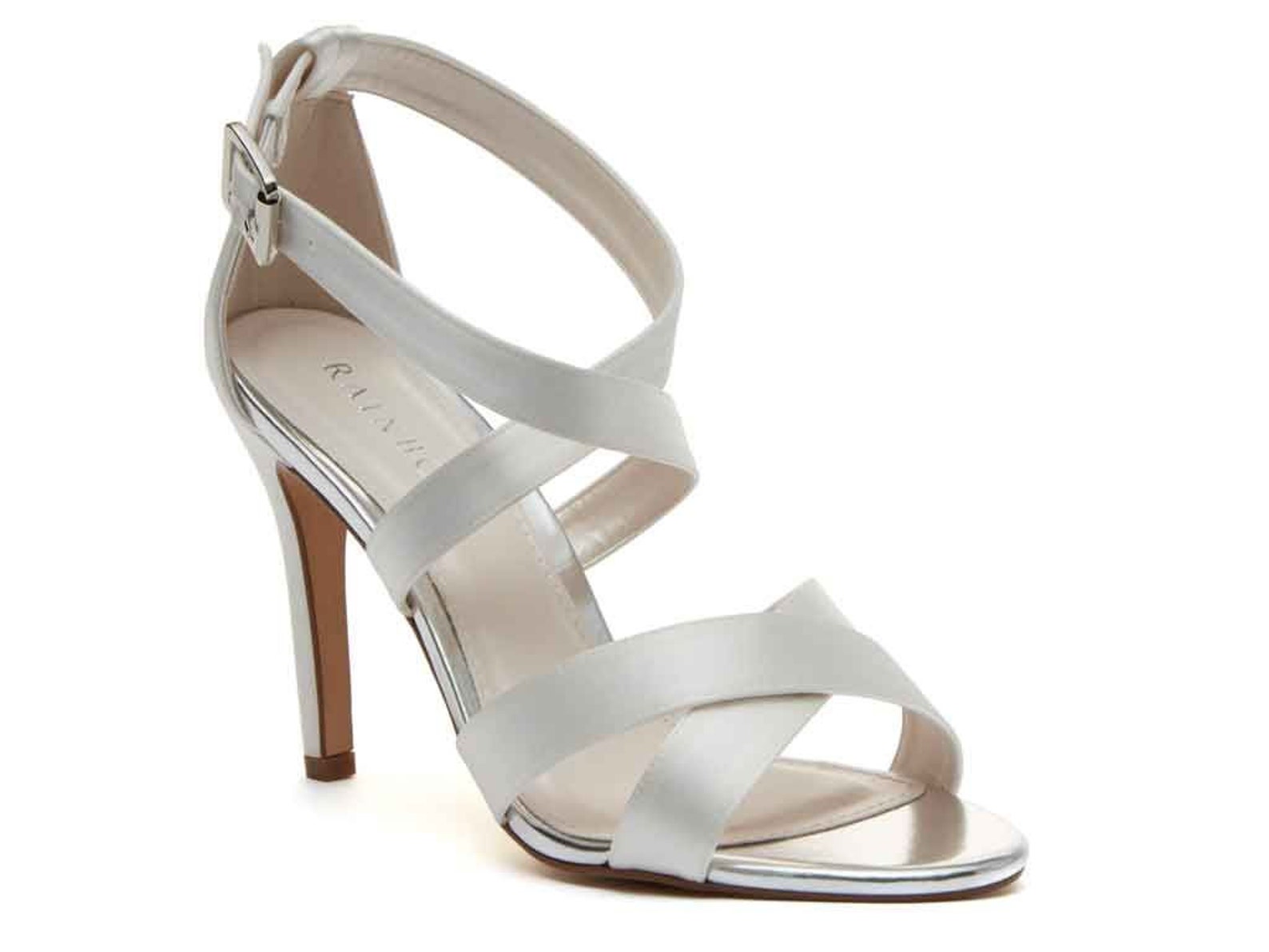 Ivory Satin Strappy Sandals | Louise | Bridal Collection | JIMMY CHOO Shoes | Bridal shoes 