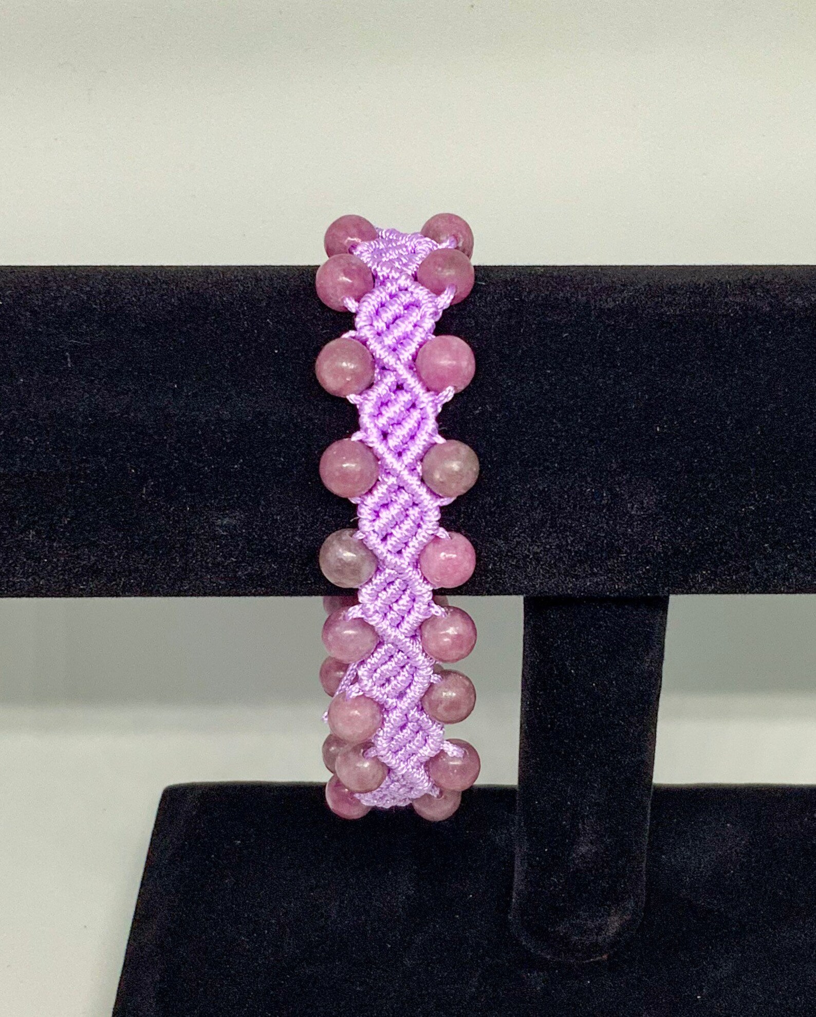 Macrame DNA Lepidolite Bracelet Etsy