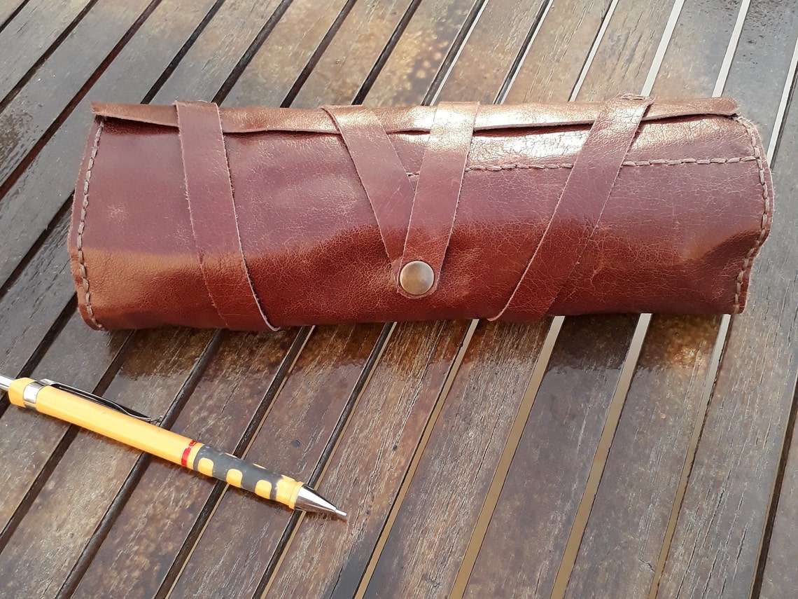 Leather Tool Roll Paint Brush Case Leather Brush Case New Etsy UK